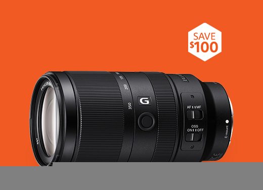 SAVE $100 | E 70-350mm f/4.5-5.6 G OSS super-telephoto lens