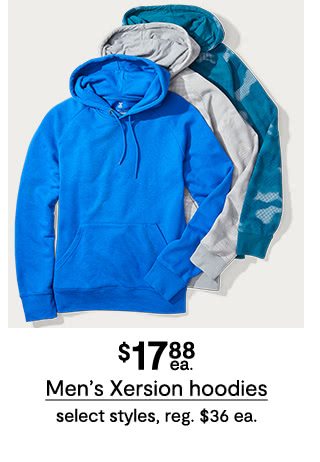 $17.88 each Men's Xersion hoodies, select styles, regular $36 each