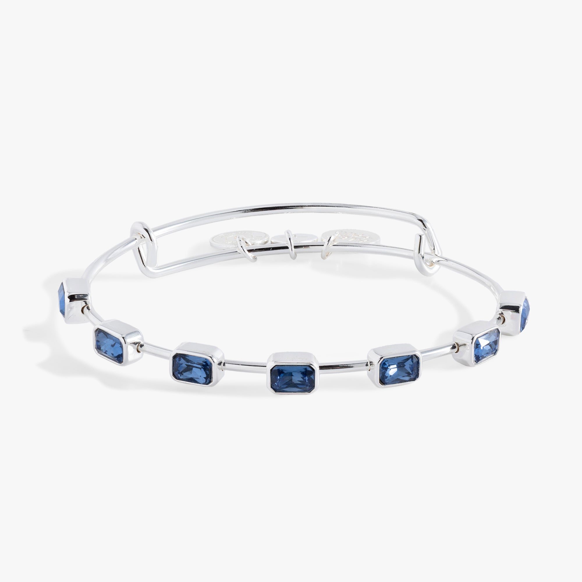 Image of September Birthstone Emerald Cut Bangle