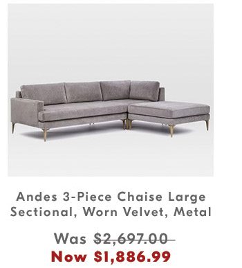 Andes 3-Piece Chaise Large Sectional