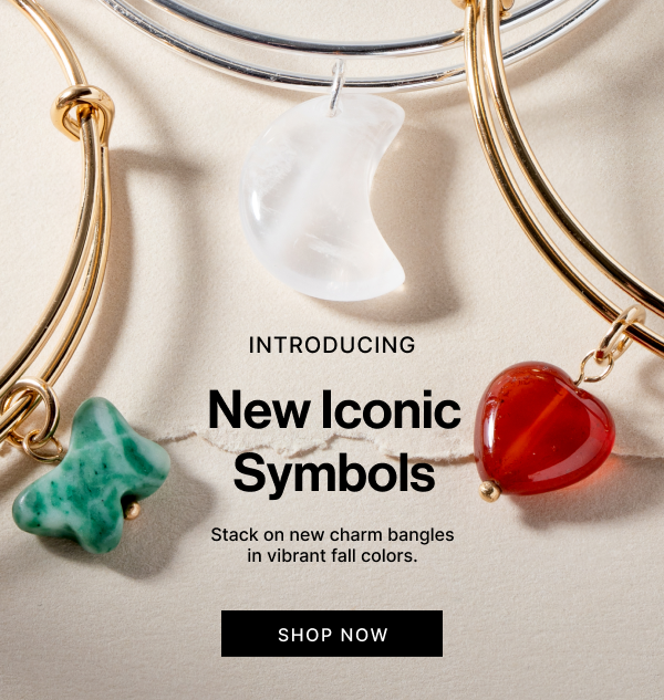 Introducing New Iconic Symbols | Stack on new charm bangles in vibrant fall colors