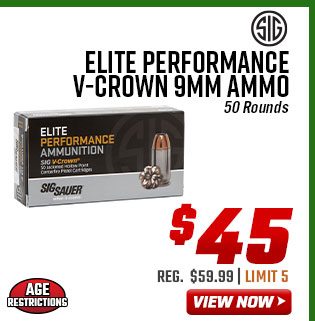 Sig Sauer Elite Performance V-Crown 9mm Ammo