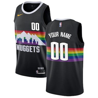 Denver Nuggets Nike 2019/20 Swingman Custom Jersey Black - City Edition