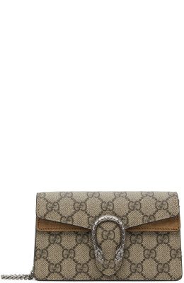 Gucci - Beige Super Mini GG Supreme Dionysus Bag