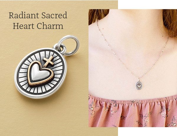 Radiant Sacred Heart Charm