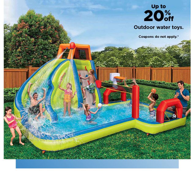 up to 20% off outdoor toys. shop now.