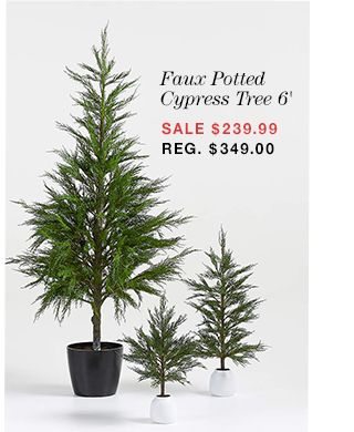 faux potted cypress tree