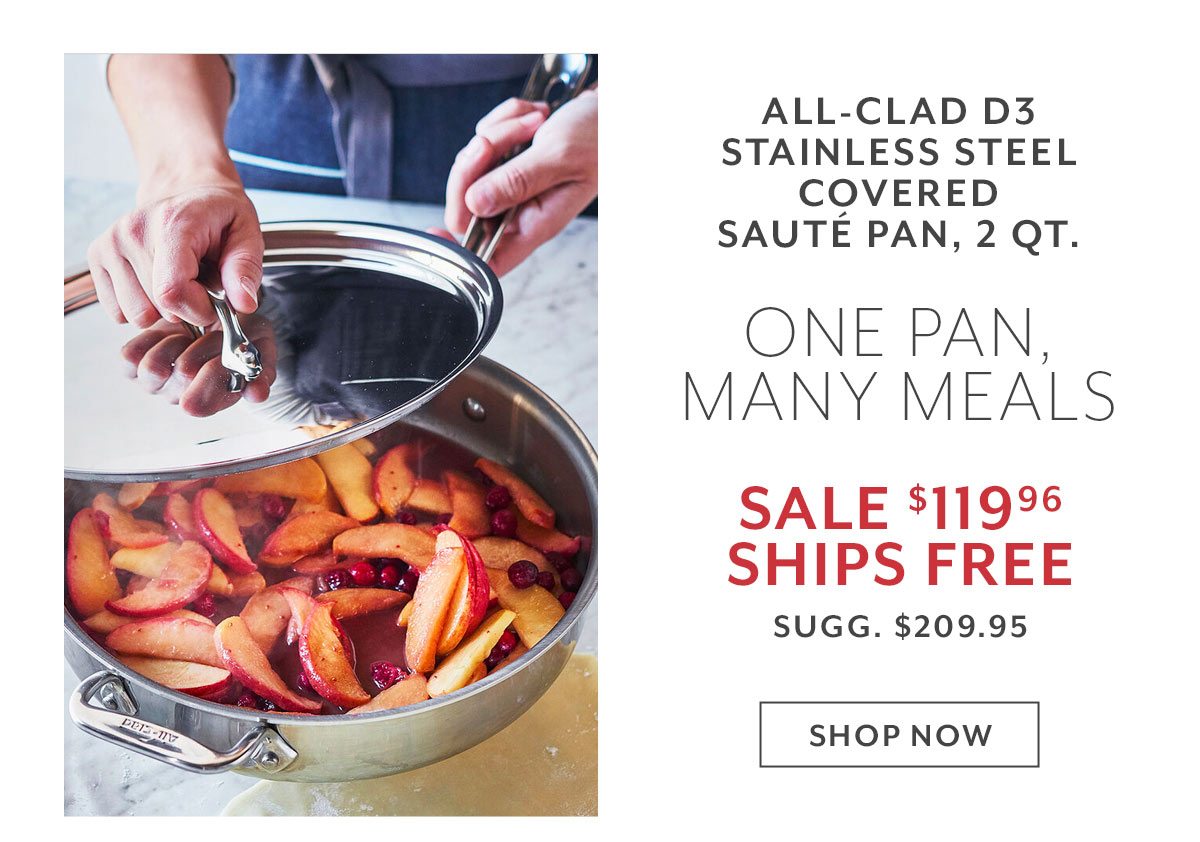 All-Clad d3 Covered Stainless Steel Saute Pan