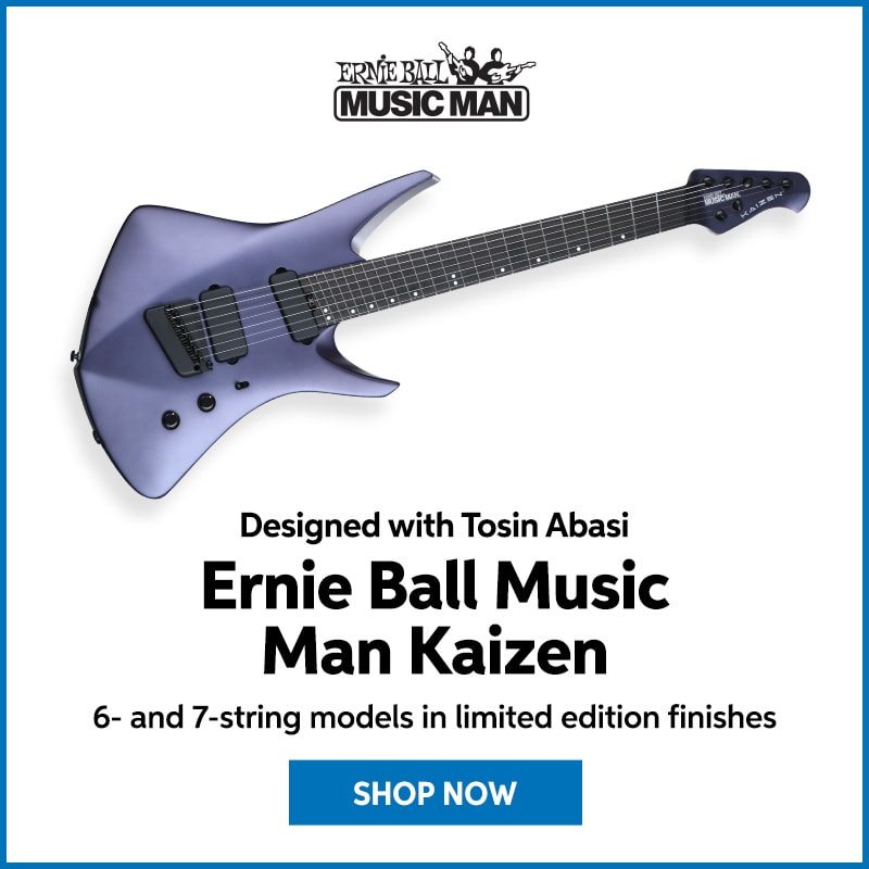 Designed with Tosin Abasi: Ernie Ball Music Man Kaizen 6- and 7-string models in limited edition finishes. Shop now.