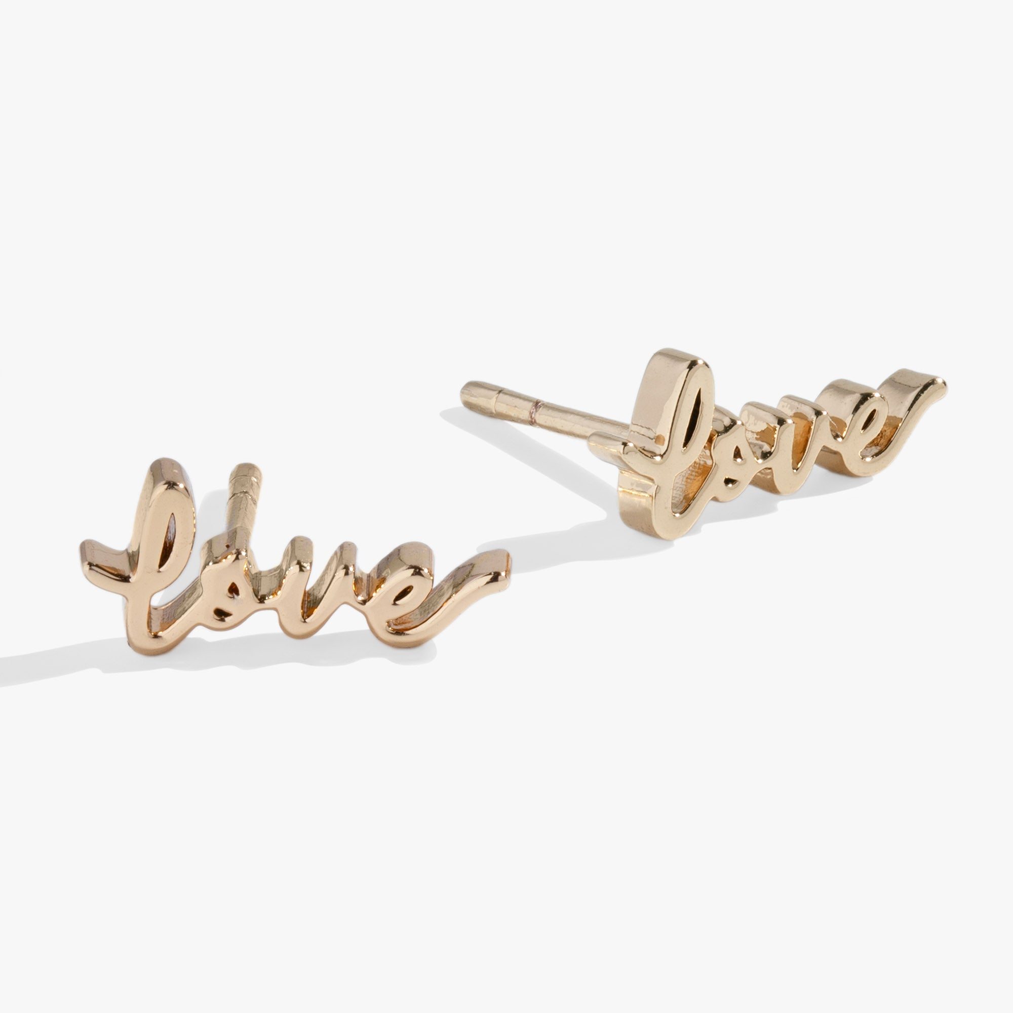 Image of Love Script Stud Earrings