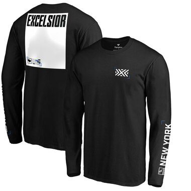 Fanatics Branded New York Excelsior Black Blocker Long Sleeve T-Shirt