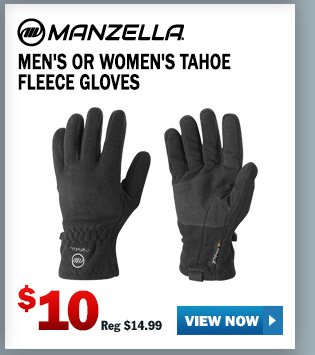 MANZELLA MEN'S OR WOMEN'S TAHOE FLEECE GLOVES