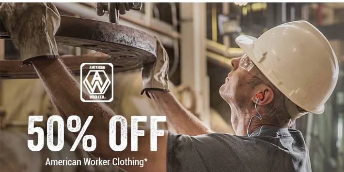 50% Off American Worker Clothing - Shop Now »