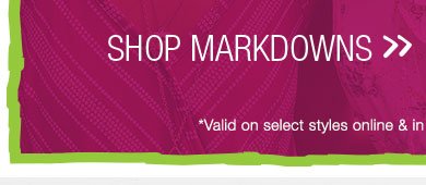 Shop markdowns