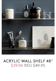 acrylic wall shelf 48''