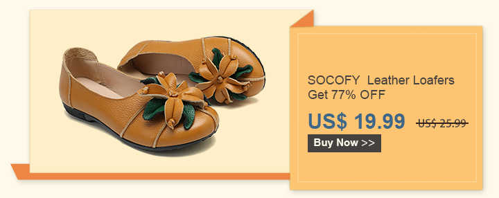 SOCOFY Retro Leather Loafers