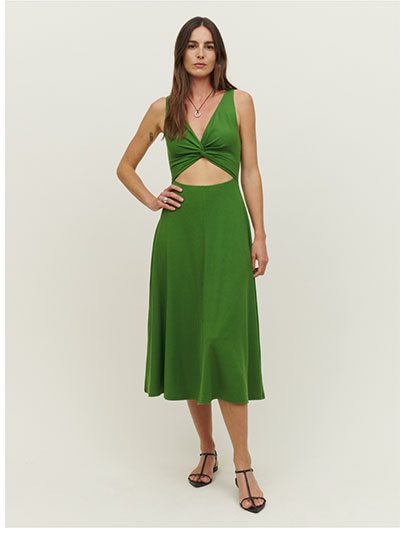 Ember Knit Dress Palm Green