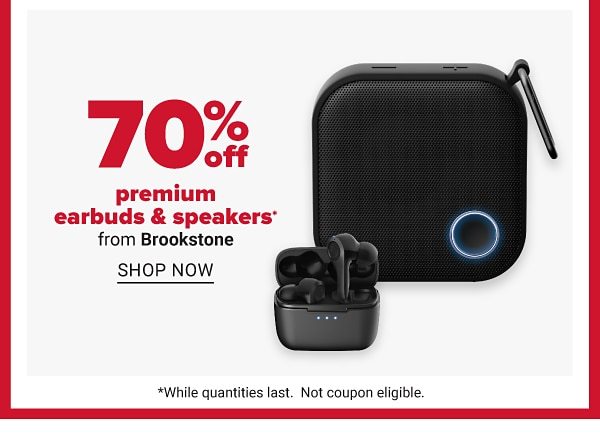 Daily Deals - 70% off premium earbuds & speakers from Brookstone. Shop Now.