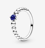Sea Blue Beaded Ring
