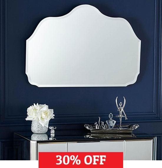 Ornate Over Mantle Mirror