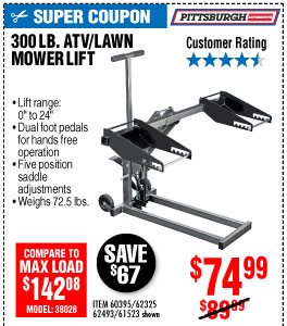 300 lbs. ATV/Lawn Mower Lift