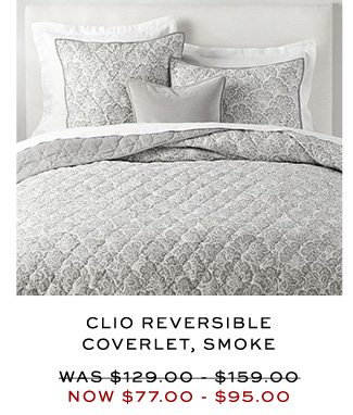 CLIO REVERSIBLE COVERLET, SMOKE