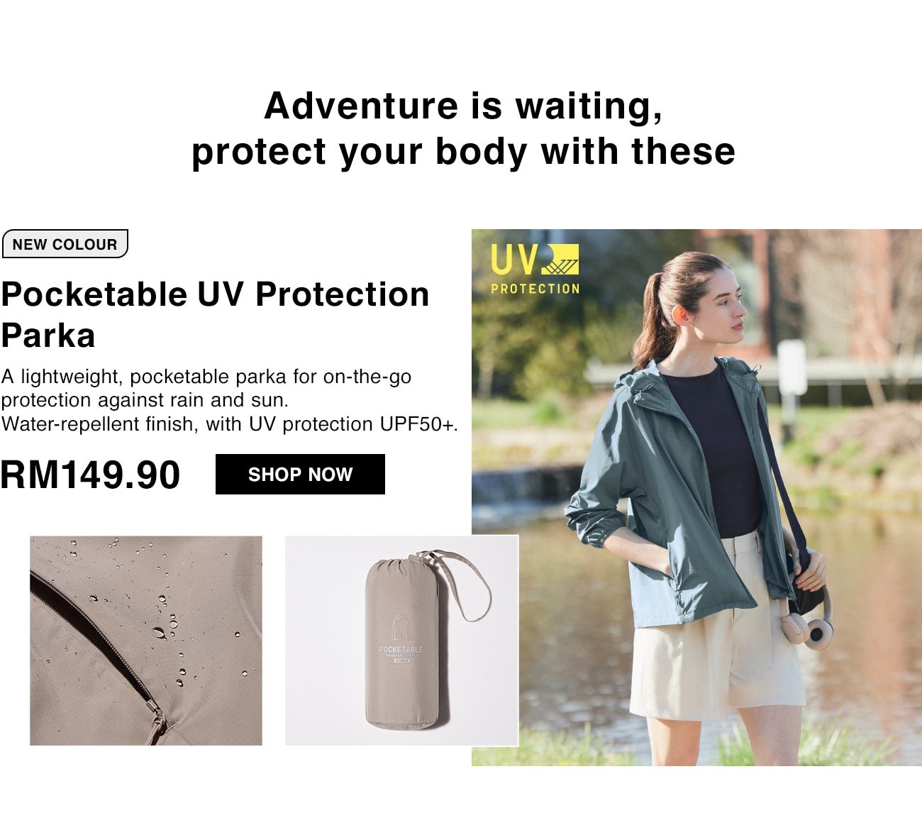 Pocketable UV Protection Parka