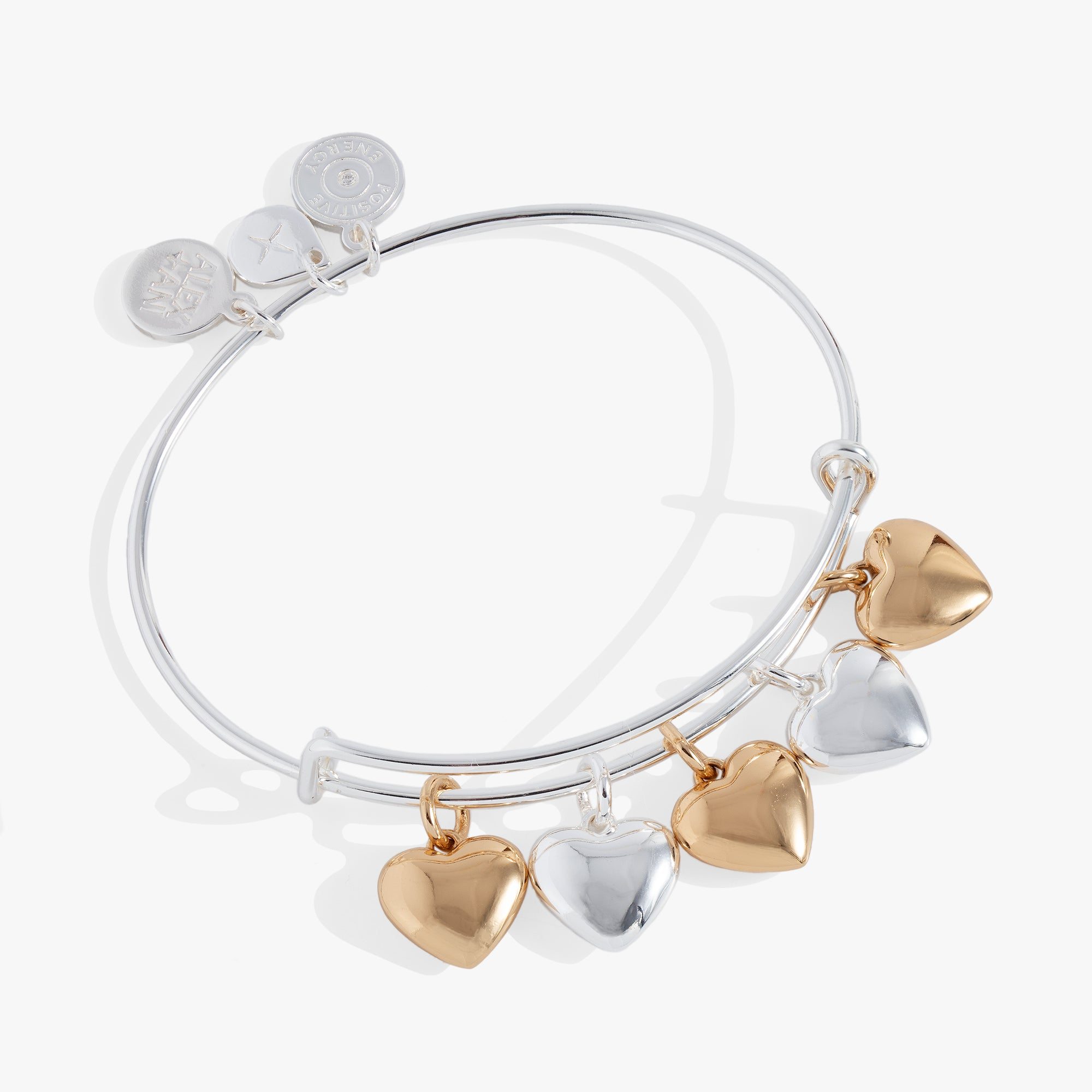 Image of Puffy Heart Multi-Charm Bangle