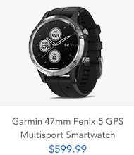 Shop Garmin 47mm Fenix 5 Plus Silver With Black Band GPS Multisport Smartwatch