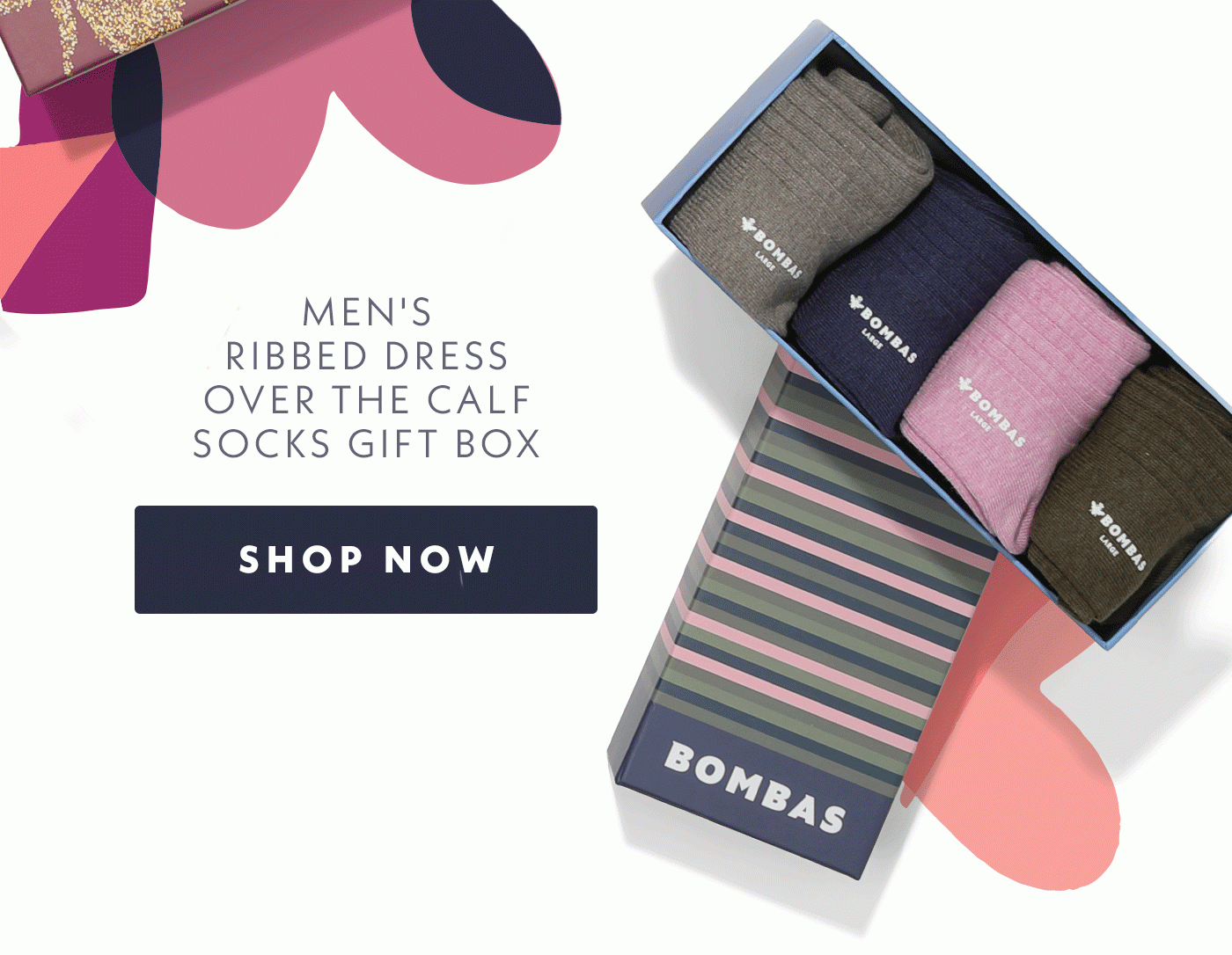 Men's Ribbed Dress Over The Calf Sock Gift Box | Shop Now