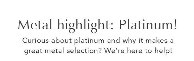 Metal highlight: Platinum!