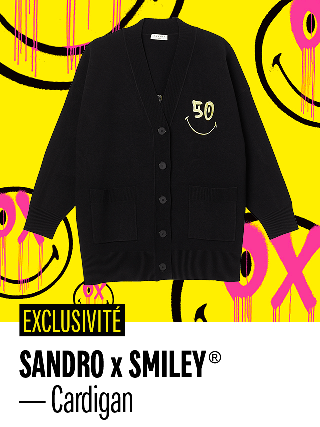 Exclusivité : SANDRO x SMILEY® gilet