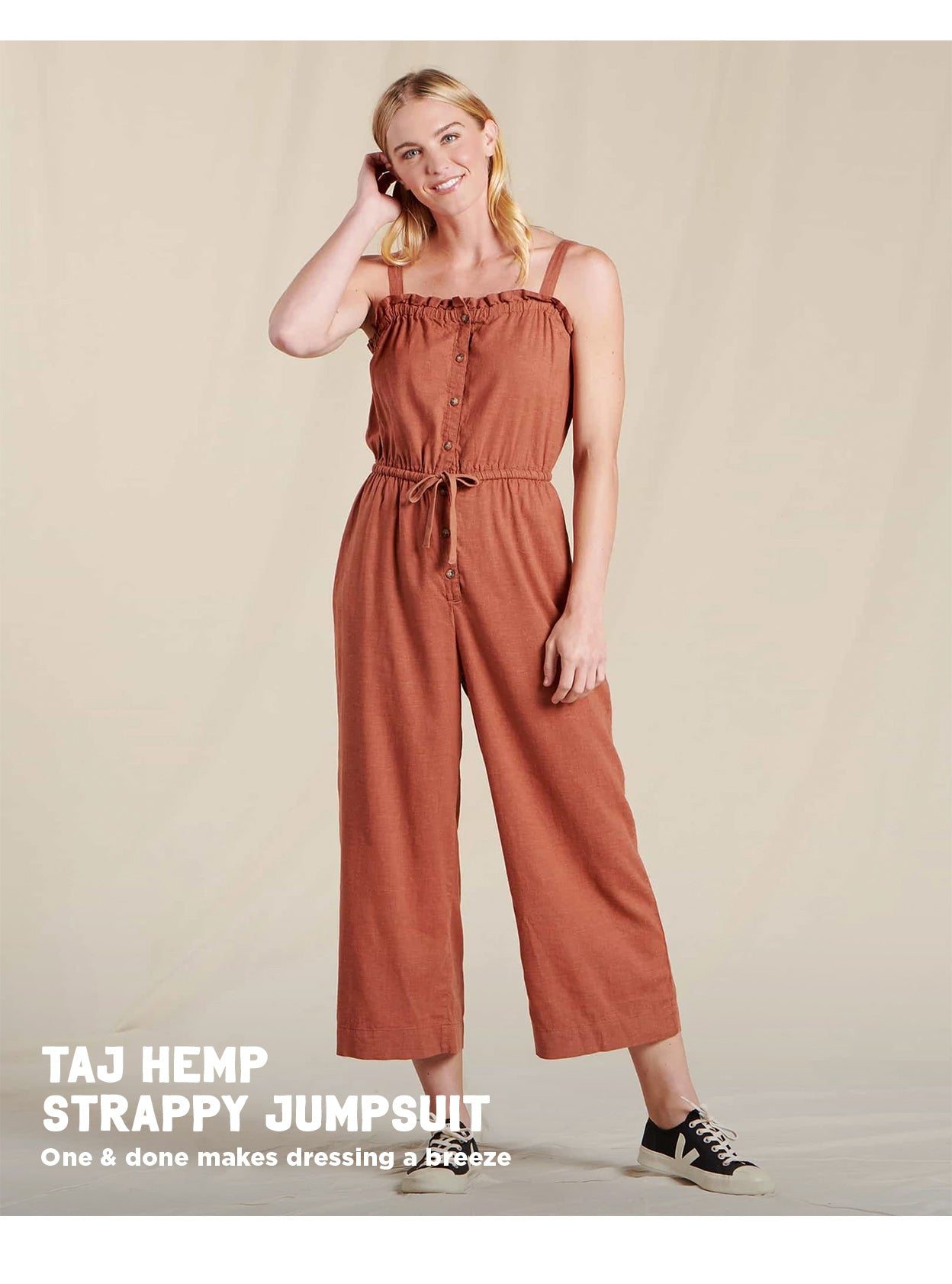 Taj Hemp Strappy Jumpsuit