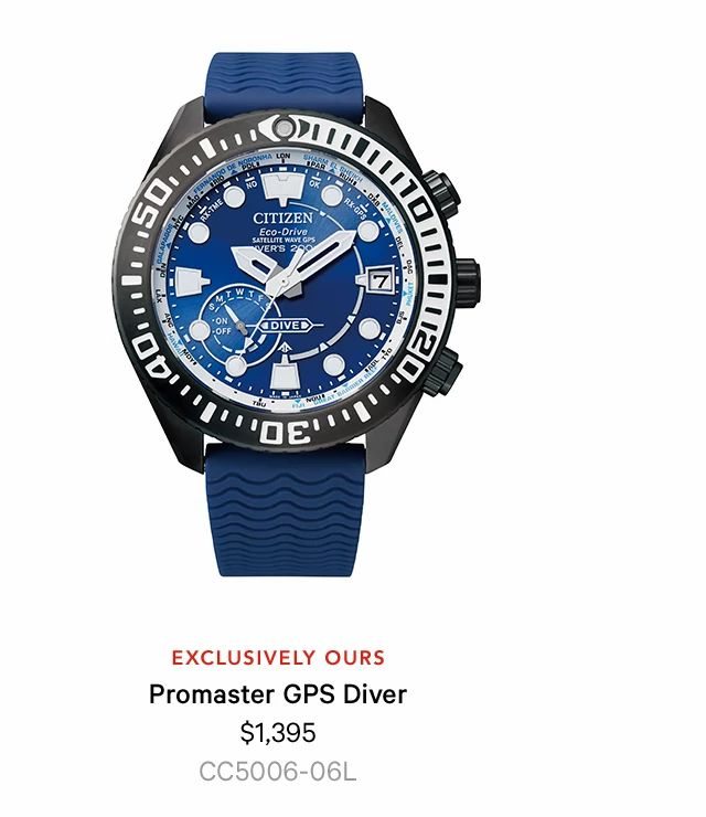 Promaster GPS Diver $1,395 - CC5006-06L