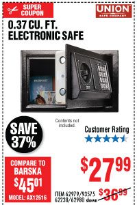 View 0.37 Cubic Ft. Electronic Digital Safe