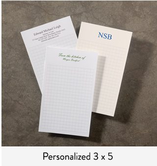 Shop Personalized 3 x 5 Vertical Note Cards