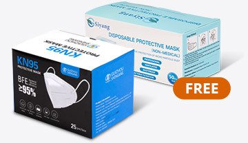 $15.99 GS KN95 Protective Mask, 25pcs per Box + Free 50ct. Disposable Face Mask w/ purchase! 