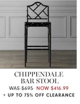 CHIPPENDALE BAR STOOL - WAS $695 NOW $416.99 + UP TO 75% OFF CLEARANCE