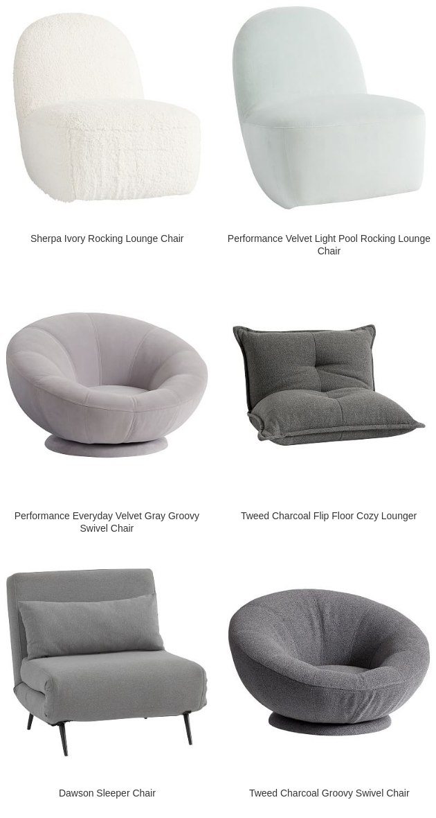 Performance everyday velvet gray groovy swivel chair hot sale