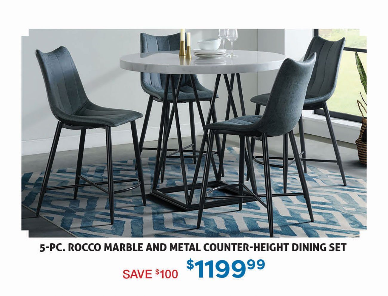 Rocco-Marble-Metal-Dining-Set