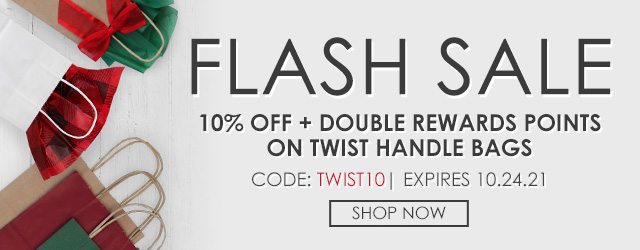 Flash Sale! 10% Off + Double Points On Twist Handle Bags