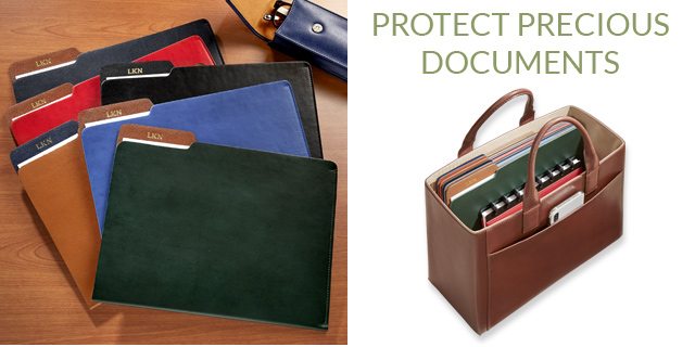 Wall Street Leather File Folders