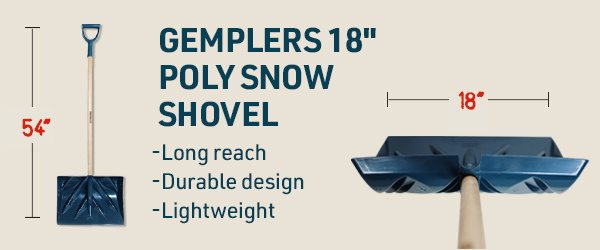 Gemplers 18" Poly Snow Shovel