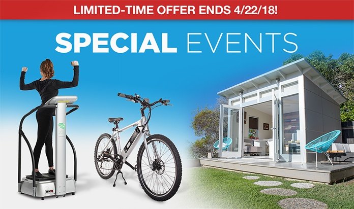 Special Events Limited-Time Offer Ends 4/22/18!