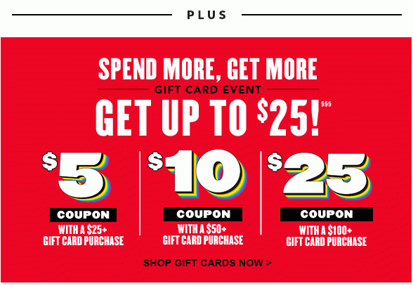 Spend More, Get More Gift Card 