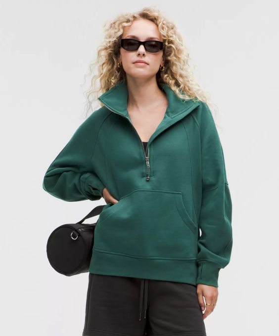 Scuba Oversized Funnel-Neck Half Zip