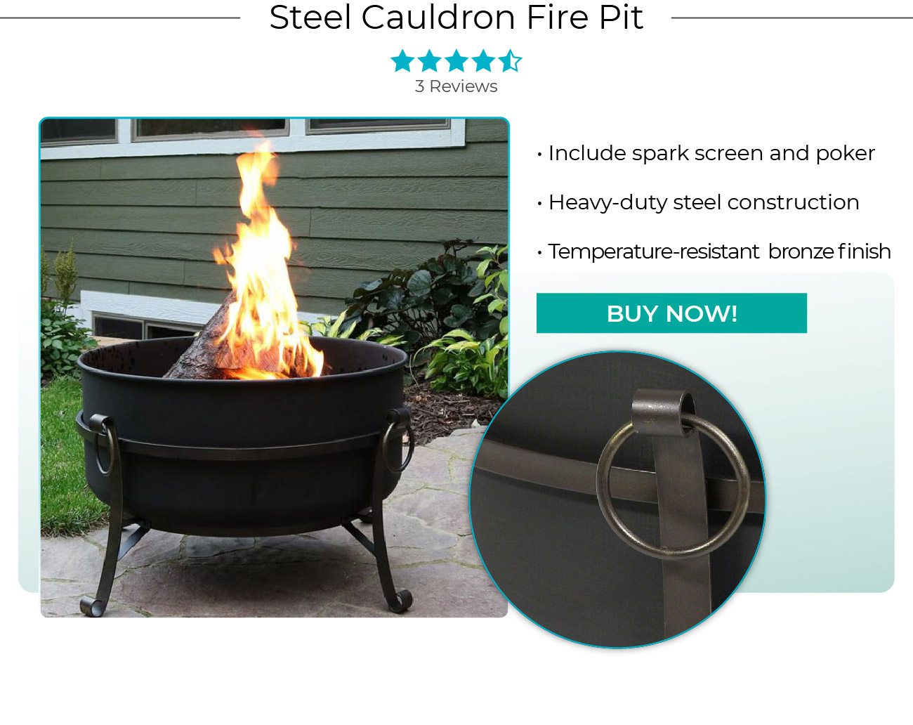 Steel Cauldron Fire Pit