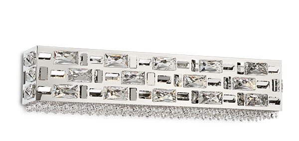 Possini Euro Crystal Rain 24" Wide Chrome LED Bath Light