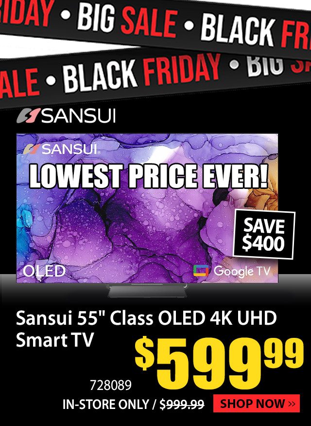 Sansui S55VOUG 55 in Class 4K Ultra HD Smart OLED TV - Shop now