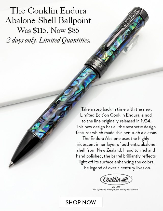 Conklin Endura Abalone Shell L.E. Ballpoint